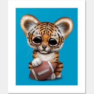 Tiger Cub Playing With Football Posters and Art